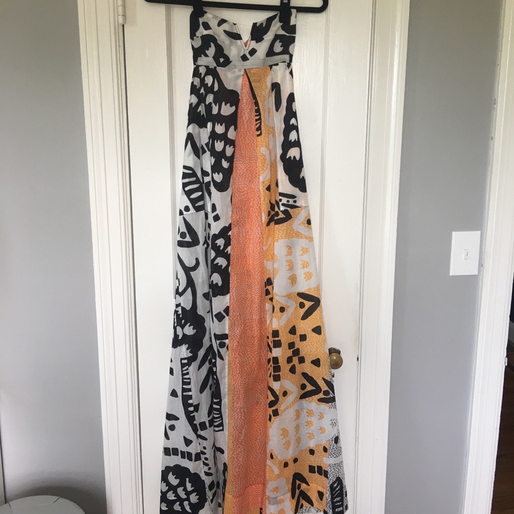 Diane von Furstenberg strapless maxi cotton dress